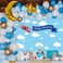 Baocicco 5x4ft Happy Birthday Red Plane Backdrop Cartoon Plan Blue Sky White Cloud Happy Birthday Photography Background Birthday Party Backdrop Boy Girl Photo Portraits Studio Video Props Booth