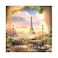 Baocicco 6x6ft Paris Panorama Effel Tower Garden Backdrop Vinyl Photography Background High Platform Sunset Glow Landscape Flower Bouquet Old Lantern