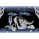 Baocicco 7x5ft Happy Birthday Backdrop with Pearl and Diamond High Heel Shoes Banner in Blue Glitters for Queens Birthday Party Photo Studio Prop