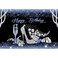 Baocicco 7x5ft Happy Birthday Backdrop with Pearl and Diamond High Heel Shoes Banner in Blue Glitters for Queens Birthday Party Photo Studio Prop