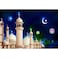Baocicco 7x5ft Mosque Night Silhouette Backdrop Islamic Architecture Mysterious Masjid Eid Mubarak Photography Background Night Prayer Islamic Pray Children Adults Portrait Studio Shoot Prop