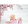 Baocicco 7x5ft Valentines Day Backdrop Countryside Rustic White Wood Plank with Wood Texture Spring Pink Blossom Peach Apricot Cherry Background Children Baby Adults Portraits Backdrop