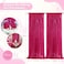 B-COOL BCOOL Fuchsia Sequin Backdrop Curtains Hot Pink Glitter Backdrop 2 Panels 2ftx8ft Girls Party Backdrop Fabric for Sweetheart Birthday Wedding Party Decorations