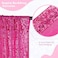 B-COOL BCOOL Fuchsia Sequin Backdrop Curtains Hot Pink Glitter Backdrop 2 Panels 2ftx8ft Girls Party Backdrop Fabric for Sweetheart Birthday Wedding Party Decorations