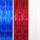 BRTOPMY 3 Packs 32ft x 83ft Shimmer Red White Blue Metallic Tinsel Curtain Patriotic Shiny Foil Fringe Curtain Photo Backdrop for Multipurpose Occasions