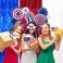 BRTOPMY 3 Packs 32ft x 83ft Shimmer Red White Blue Metallic Tinsel Curtain Patriotic Shiny Foil Fringe Curtain Photo Backdrop for Multipurpose Occasions