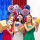 BRTOPMY 3 Packs 32ft x 83ft Shimmer Red White Blue Metallic Tinsel Curtain Patriotic Shiny Foil Fringe Curtain Photo Backdrop for Multipurpose Occasions