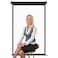 Colingmill Retractable White Backdrop Screen 362 x 55 ID Photo Portable Background RollupPullDown Background Passport Auto Lock Photographic Backdrop for ID Passport Photos Photography