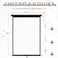 Colingmill Retractable White Backdrop Screen 362 x 55 ID Photo Portable Background RollupPullDown Background Passport Auto Lock Photographic Backdrop for ID Passport Photos Photography