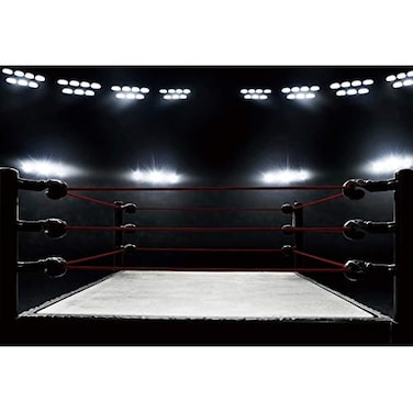 DASHAN 7x5ft Boxing Ring Backdrop Squared Circle Contest Event Arena Photography Background Sports Theme Backdrops Boxer Infighter Boys Men Portrait Photo Booth Props