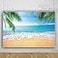 DASHAN 7x5ft Tropical Beach Backdrop Ocean Hawaiian Luau Background Party Decorations Summer Sea Sandy Palm Tree Photography Background Wedding Bridal Shower Nautical Photo Prop