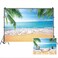 DASHAN 7x5ft Tropical Beach Backdrop Ocean Hawaiian Luau Background Party Decorations Summer Sea Sandy Palm Tree Photography Background Wedding Bridal Shower Nautical Photo Prop