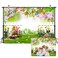 Dudaacvt 7x5ft Easter Backdrop Spring Easter Backdrop Easter Colorful Eggs Wood Fence Background Spring Easter Backdrops Baby Children Easter Party Banner