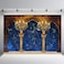 EMTOBT 10x7ft Castle Background Drop Royal Medieval Dreamy Constellation Starry Sky Star Backdrop for Kids Birthday Party Wedding Wall Decorations Photos Photography