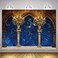 EMTOBT 10x7ft Castle Background Drop Royal Medieval Dreamy Constellation Starry Sky Star Backdrop for Kids Birthday Party Wedding Wall Decorations Photos Photography