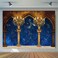 EMTOBT 7x5ft Medieval Palace Pillar Backdrop Constellation Starry Sky Backdrop for Kids Birthday Party Wedding Wall Decor Photography Photo Booth Props Decor Banner Supplies