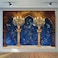 EMTOBT 7x5ft Medieval Palace Pillar Backdrop Constellation Starry Sky Backdrop for Kids Birthday Party Wedding Wall Decor Photography Photo Booth Props Decor Banner Supplies