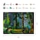 EOA 7W x5H FT Magical Jungle Fairytale Photography Backdrop Green Rainforest Tree Leaves Path Background Kids Birthday Banner Studio Props