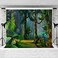 EOA 7W x5H FT Magical Jungle Fairytale Photography Backdrop Green Rainforest Tree Leaves Path Background Kids Birthday Banner Studio Props