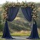 ESGOTBME 10x10ft Wrinkle Free Navy Blue Backdrop Curtain for Parties Soft Fabric Drapes Wedding Blue Curtain Backdrop for Birthday Party Decorations Background for Photography 5x10ft 2 Panels