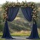 ESGOTBME 10x10ft Wrinkle Free Navy Blue Backdrop Curtain for Parties Soft Fabric Drapes Wedding Blue Curtain Backdrop for Birthday Party Decorations Background for Photography 5x10ft 2 Panels