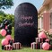 Eternal Beauty 72 FT Arch Backdrop Covers Sequin Backdrop Black Arch Cover for Wedding Party Birthday Flower Balloon Stand