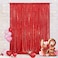 Eternal Beauty Red Sequin Backdrop 8x8 Ft Glitter Background Curtains for Mothers Day Christmas Shimmer Photography Party Wedding Birthday Back Drop Decor