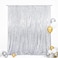 Eternal Beauty Silver Sequin Backdrop 6x6 Ft Glitter Background Curtains for Shimmer Photography Party Wedding Birthday Back Drop Decor