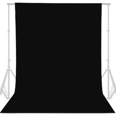 GFCC 6FTX9FT Black Backdrop Background for Photography Photo Booth Backdrop for Photoshoot Background Screen Video Recording Parties Curtain