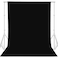 GFCC 6FTX9FT Black Backdrop Background for Photography Photo Booth Backdrop for Photoshoot Background Screen Video Recording Parties Curtain