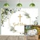 BUTEN Greenery God Bless Backdrop First Holy Communion Baptism Backdrop 7x5ft Green and Gold Eucalyptus Green Leaves Baby Shower Party Decor Background 7X5FT210x150cm