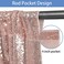 Hahuho Rose Gold Sequin Backdrop Curtain 2PCS 2FTx8FT Glitter Backdrop Curtain for Parties Christmas Wedding Party Decoration2 Panels 2FT x 8FT Rose Gold