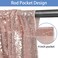 Hahuho Rose Gold Sequin Backdrop Curtain 2PCS 2FTx8FT Glitter Backdrop Curtain for Parties Christmas Wedding Party Decoration2 Panels 2FT x 8FT Rose Gold
