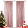 Hahuho Rose Gold Sequin Backdrop Curtain 2PCS 2FTx8FT Glitter Backdrop Curtain for Parties Christmas Wedding Party Decoration2 Panels 2FT x 8FT Rose Gold