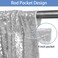 Hahuho Silver Sequin Backdrop Curtain 2PCS 2FTx8FT Glitter Backdrop Curtain for Parties Christmas Wedding Party Decoration2 Panels 2FT x 8FT Silver