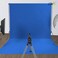 ISSUNTEX 5X7 ft Background Muslin Backdrop Photo Studio Collapsible High Density Screen for Video Photography and TelevisionBlue