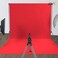 ISSUNTEX 5X7 ft Background Muslin Backdrop Photo Studio Collapsible High Density Screen for Video Photography and TelevisionRed