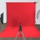 ISSUNTEX 5X7 ft Background Muslin Backdrop Photo Studio Collapsible High Density Screen for Video Photography and TelevisionRed