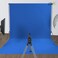 ISSUNTEX 6X9 ft Background Muslin Backdrop Photo Studio Collapsible High Density Screen for Video Photography and TelevisionBlue