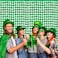 Jansun 4 Pack St Patricks Day Shamrock Tinsel Foil Fringe Curtains Green Shamrock Tinsel Curtains for St Patricks Day Irish Party Backdrop Decorations Photo Booth Backdrops 32 x 66 ft