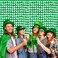 Jansun 4 Pack St Patricks Day Shamrock Tinsel Foil Fringe Curtains Green Shamrock Tinsel Curtains for St Patricks Day Irish Party Backdrop Decorations Photo Booth Backdrops 32 x 66 ft