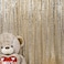 JYFLZQ Champagne Sequin Backdrop Curtains 2ft x 8ft 2 Panel Glitter Photo Booth Backdrops Sparkly Photography Background Drapes for Parties Wedding Bridal Showers