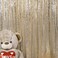 JYFLZQ Champagne Sequin Backdrop Curtains 7ft x 7ft 1 Panel Glitter Photo Booth Backdrops Sparkly Photography Background Drapes for Parties Wedding Bridal Showers