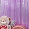 JYFLZQ Lavender Sequin Backdrop Curtains 8ft x 8ft 1 Panel Glitter Photo Booth Backdrops Sparkly Photography Background Drapes for Parties Wedding Bridal Showers