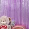 JYFLZQ Lavender Sequin Backdrop Curtains 8ft x 8ft 1 Panel Glitter Photo Booth Backdrops Sparkly Photography Background Drapes for Parties Wedding Bridal Showers