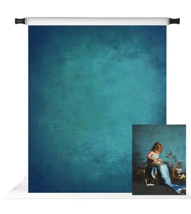 Kate 5x7ft Green Abstract Backdrop for Photographers Green Portrait Photo Background Props