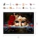PHMOJEN Masquerade Backdrop Black Gold Mask with Red Rose Glitter Background for Masquerade Party Decorations Carnival Mardi Gras Prom Photo Booth Backdrop 7x5ft