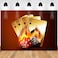 MEETSIOY 7x5ft Dice Flame Red Casino for Celebratory Events Includes Polyester Photography Packaging Bag