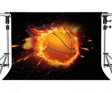 MEETSIOY Passion Basketball Backdrop for Party Photography Intense Game Flame Background for Fans Photo Booth Studio Props 7x5ft PMT346