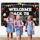 Mocsicka Back to School Backdrop First Day of School Photo Backdrops First Day of Kindergarten Pencil Welcome Back to School Party Decorations Banner